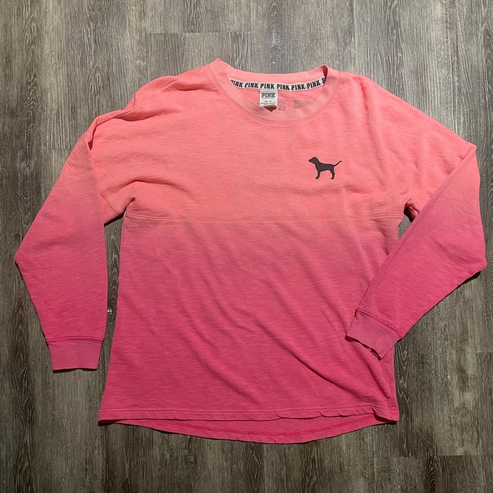 oversized PINK ombré long sleeve